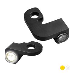 Heinz Bikes Nano Series LED Blinklys & Positionslys Til Styrmontering På HD Softail Årg. 1990-2014 Sort